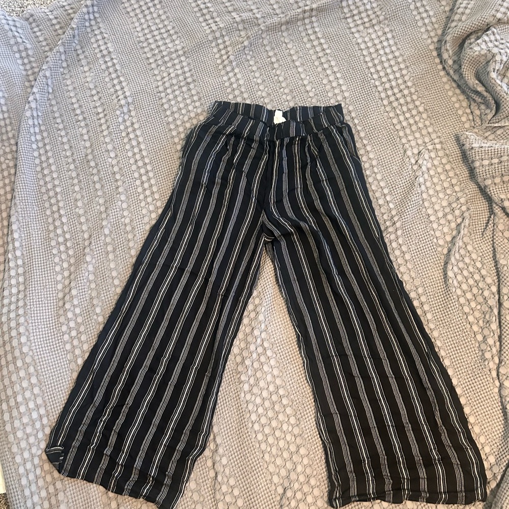 Black and White Striped Pants